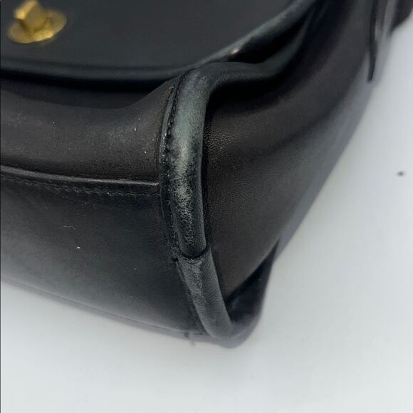 COACH 9870 Vintage Black Leather Crossbody Bag - Picture 11 of 12